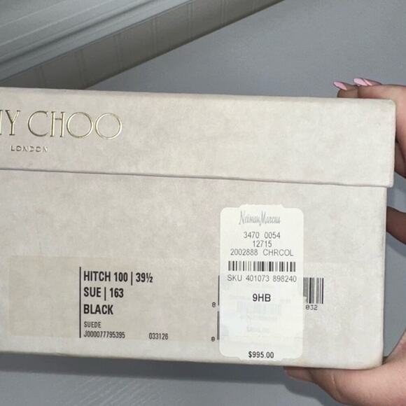 Jimmy Choo Hitch 100 Mirrored Lace Up Cage Heels Black Size EU 39.5 Gladiator - Picture 7 of 8